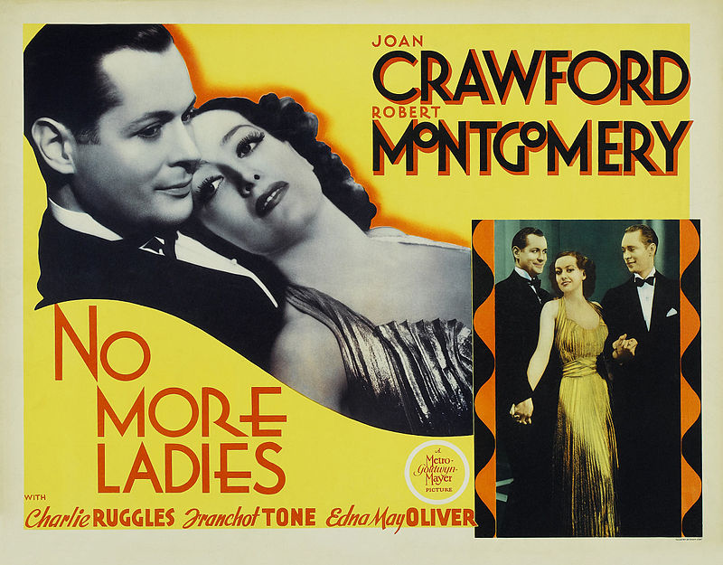Lobby card for No More Ladies (1935).